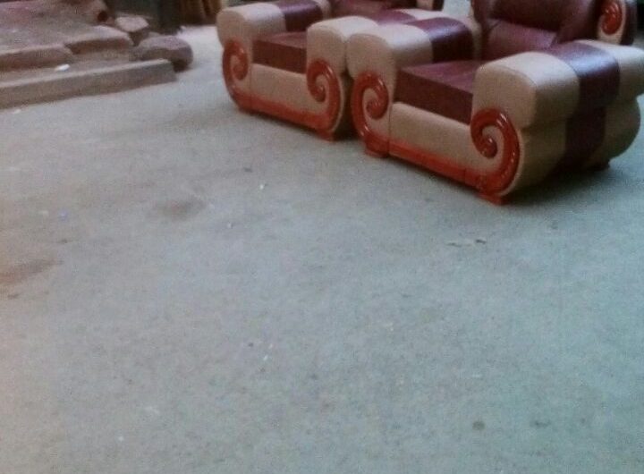 Leather & Fabric Sofa set